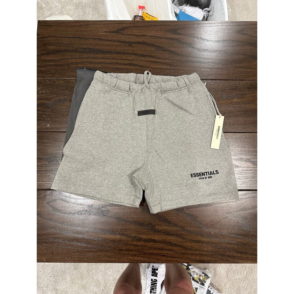 New Size Large Essentials Fear of God SS22 Dark Oatmeal Shorts Authentic